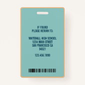 モダンカスタム先生写真ネームカード バッジ (裏面)