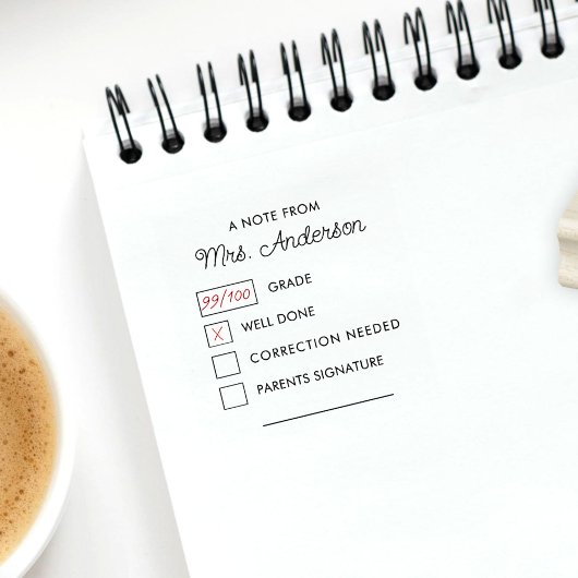 モダンカスタム先生宿題グレーディング ラバースタンプ