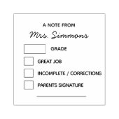 モダンカスタム先生宿題素晴らし級 ラバースタンプ (インプリント)