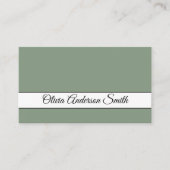 モダンカスタム写真とサ連絡ージグ・グリーン 名刺 (正面)