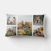 モダンカスタム写真コラージュ ランバークッション (正面)
