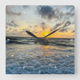 モダンカスタム写真パーソナライズされた壁 スクエア壁時計