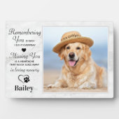 モダンカスタム写真ペットロス悔やみや弔慰ドッグメモリアル フォトプラーク (正面)