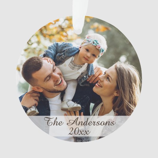 モダンカスタム写真両面 オーナメント (正面)
