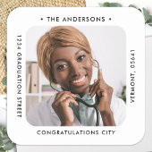 モダンカスタム写真卒業差出人住所 スクエアシール