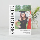 モダンカスタム写真卒業 案内状 (スタンド正面)