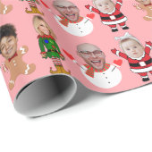 モダンカスタム写真家族顔 ラッピングペーパー (ロールコーナー)