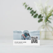 モダンカスタム写真家QRコード 名刺 (スタンド正面)