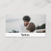 モダンカスタム写真結婚のサンキューカード エンクロージャーカード (正面)