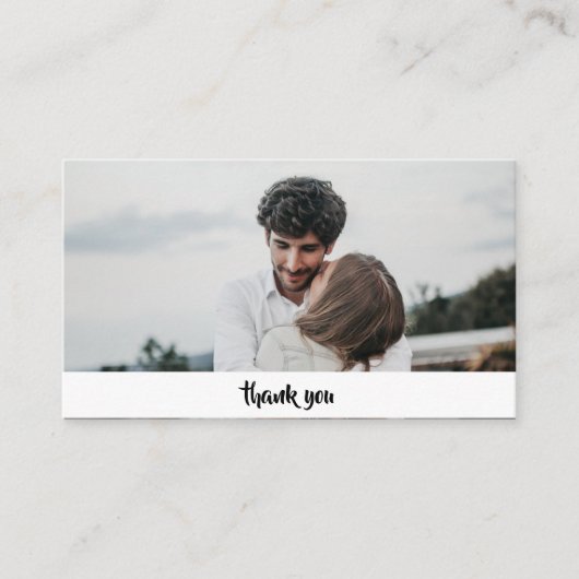 モダンカスタム写真結婚のサンキューカード エンクロージャーカード