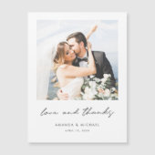 モダンカスタム写真結婚のThank You Magnet (正面)