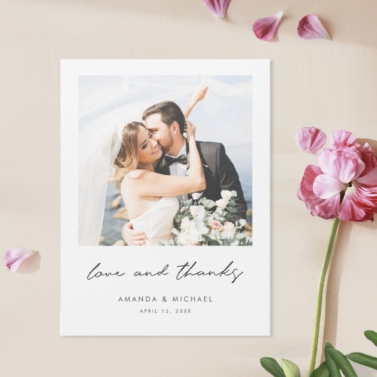 モダンカスタム写真結婚のThank You Magnet