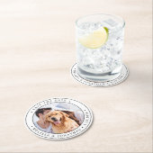 モダンカスタム写真結婚式 ラウンドペーパーコースター (インサイチュ)