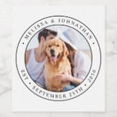 モダンカスタム写真結婚新婚 ワインラベル (シングルラベル)