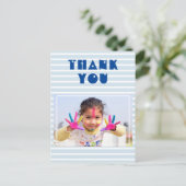 モダンカスタム写真誕生日 ポストカード (スタンド正面)