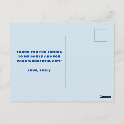 モダンカスタム写真誕生日 ポストカード (裏面)