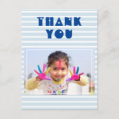 モダンカスタム写真誕生日 ポストカード (正面)