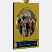 モダンカスタム写真 ゴールドプレートバナーオーナメント (右)