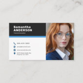 モダンカスタム写真 名刺 (正面)