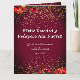 モダンカスタム写真Christmas Feliz Navidad カード