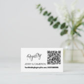 モダンカスタム写真QRコード結婚のレジストリ エンクロージャーカード (スタンド正面)