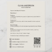 モダンカスタム写真QRフォトグラファー事業 チラシ (裏面)