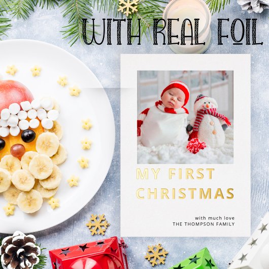 モダンカスタム初めてのクリスマス 箔シーズンカード