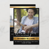 モダンカスタム大学院写真・メッセージ サンキューカード (正面/裏面)