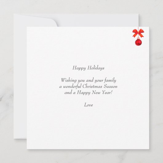 モダンカスタム家族の写真とリス (裏面)