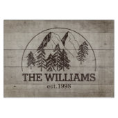 モダンカスタム家族の名前Est dateファームハウス カッティングボード (正面)