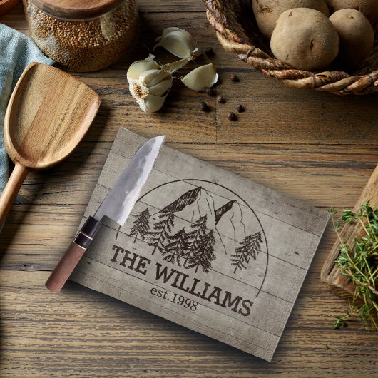 モダンカスタム家族の名前Est dateファームハウス カッティングボード