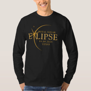 モダンカスタム州2024テキサス州皆既食太陽の2024 Tシャツ