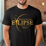 モダンカスタム州2024テキサス州皆既食太陽の2024 Tシャツ<br><div class="desc">2024年モダンブラック&金ゴールド2024年テキサス州太陽のトータルEclipseTシャツは、この珍しい天体イベントの記念の作品でスタイリッシュす。このシャツはトータルEclipseの優雅さと感動を取り入れてい太陽のる。2024年は大胆に展示され、テキサス州の位置とともに、この忘れられない現象の永遠の形見として機能する。あなたは天文学の愛好家であれ、単にファッションを愛しユニークても、このシャツは日食の興奮を披露するのに最適な太陽の方法だ。この宇宙祝的なスタイルのイベントとTシャツデザインの記憶を独占的創り出そう。</div>