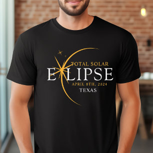 モダンカスタム州2024テキサス州皆既食太陽の2024 Tシャツ