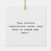 モダンカスタム引用文パーソナライズされた3 Photo Collage セラミックオーナメント (裏面)