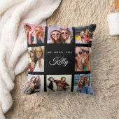 モダンカスタム恋しく思文字シックWE   You You Photo Collage クッション (ブランケット)