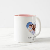 モダンカスタム懇親会写真とハート ツートーンマグカップ (正面右)