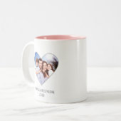 モダンカスタム懇親会写真とハート ツートーンマグカップ (正面左)