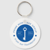 モダンカスタム抵当会社追加のロゴ キーホルダー (正面)