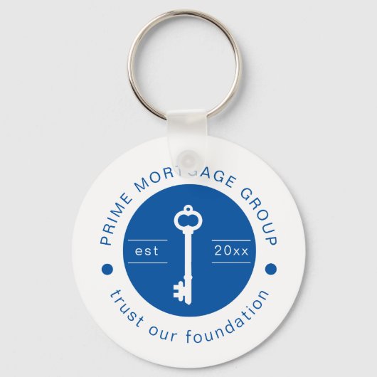 モダンカスタム抵当会社追加のロゴ キーホルダー (正面)