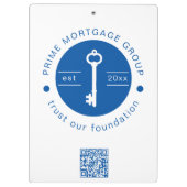 モダンカスタム抵当会社追加のロゴ クリップボード (裏面)