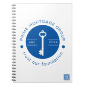 モダンカスタム抵当会社追加のロゴ ノートブック (正面)