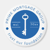 モダンカスタム抵当会社追加のロゴ マグネット (正面)