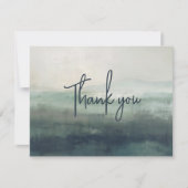 モダンカスタム抽象芸術セージ緑 サンキューカード (正面)