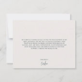 モダンカスタム抽象芸術セージ緑 サンキューカード (裏面)