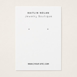 モダンカスタム文字イヤリング表示カード