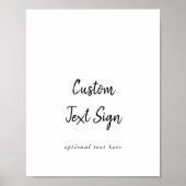 モダンカスタム文字標識 ポスター (正面)