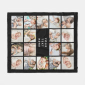 モダンカスタム文字18-Photo Collageフリースブランケット フリースブランケット (正面(横))