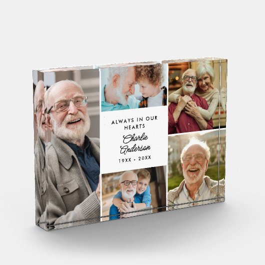 モダンカスタム文字5 – 写真コラージュ記念碑 フォトブロック (左)