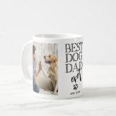 モダンカスタム最高の写真犬パパ コーヒーマグカップ (正面左)
